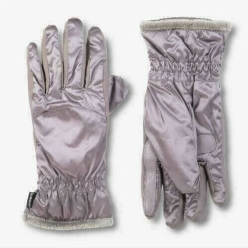 New Isotoner Women's Sleek Heat Gloves Touchscreen SmartDri Dusty Lavender 228T1